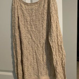 Tan long sleeved thick shirt